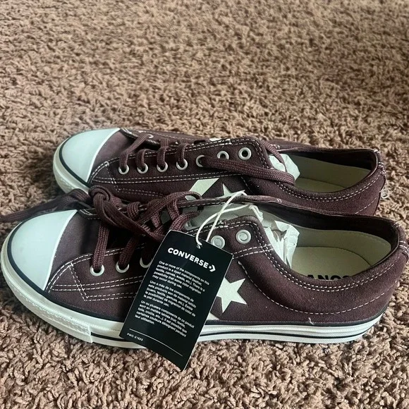 Converse Star Player 76 Suede Men's Low Top Sneakers Size Mens 9.5‎ Brown NEW - Picture 6 of 10